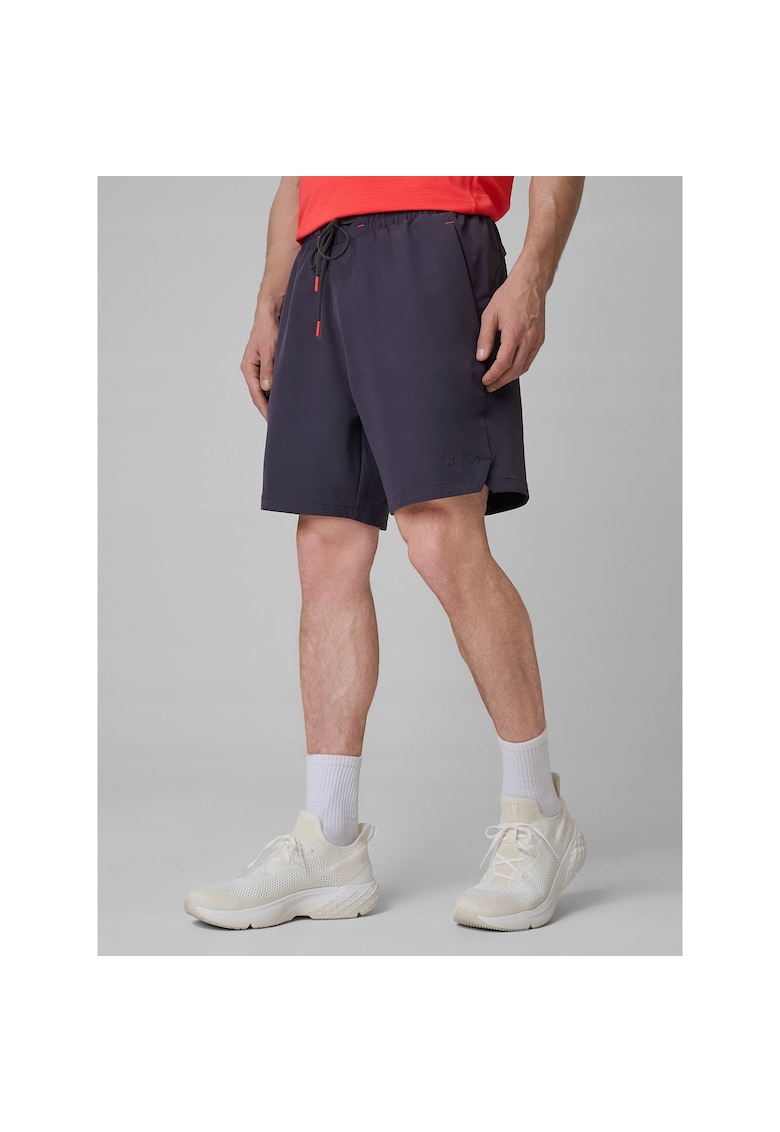 Pantaloni scurti sport barbati - poliester - gri inchis