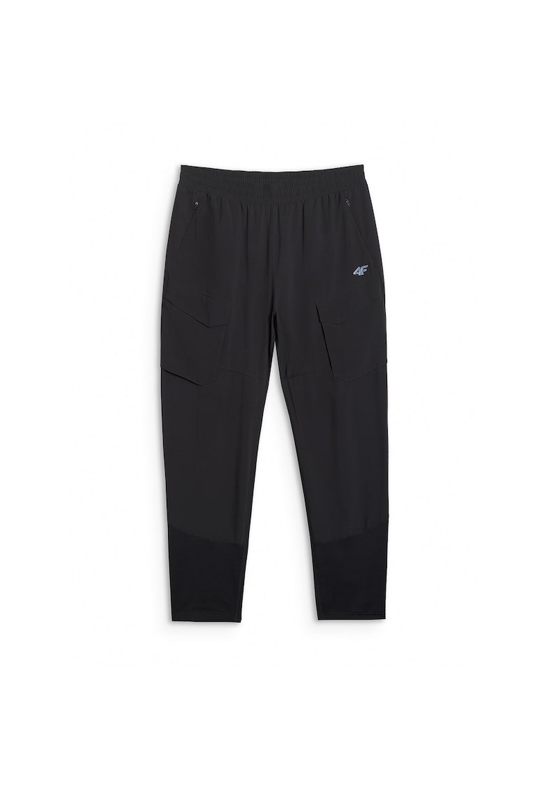 Pantaloni trekking barbati poliester - negri