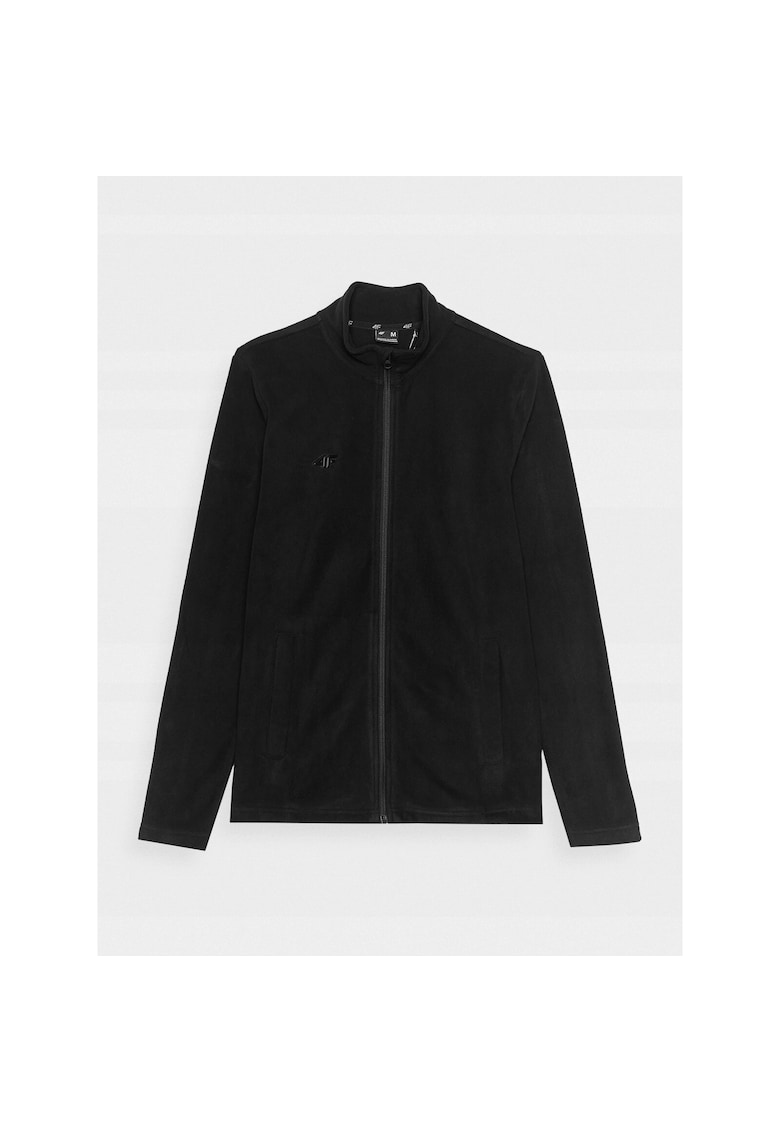 Hanorac sport barbati - guler inalt - negru - fleecedwqfwq - Negru