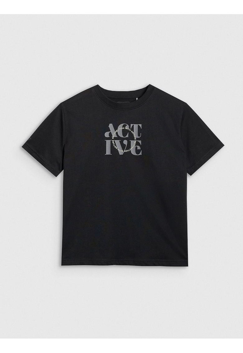 Tricou negru dama din bumbac - Negru