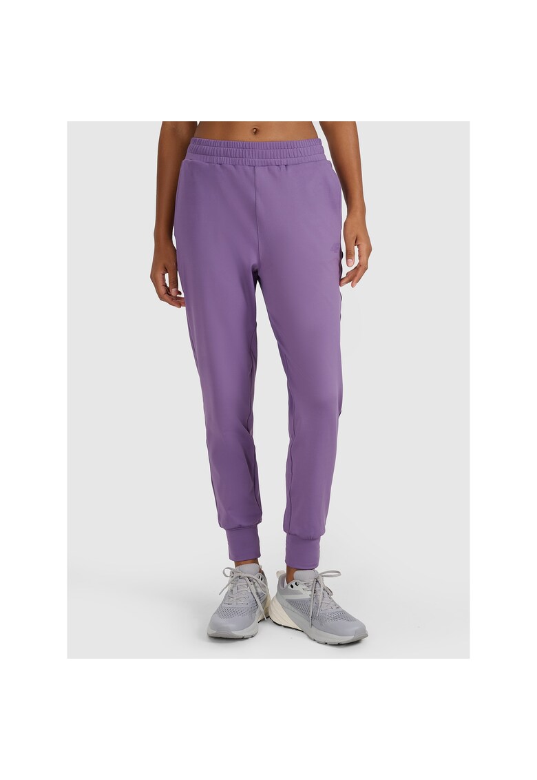 Pantaloni sport dama colanti de antrenament - violet - poliester
