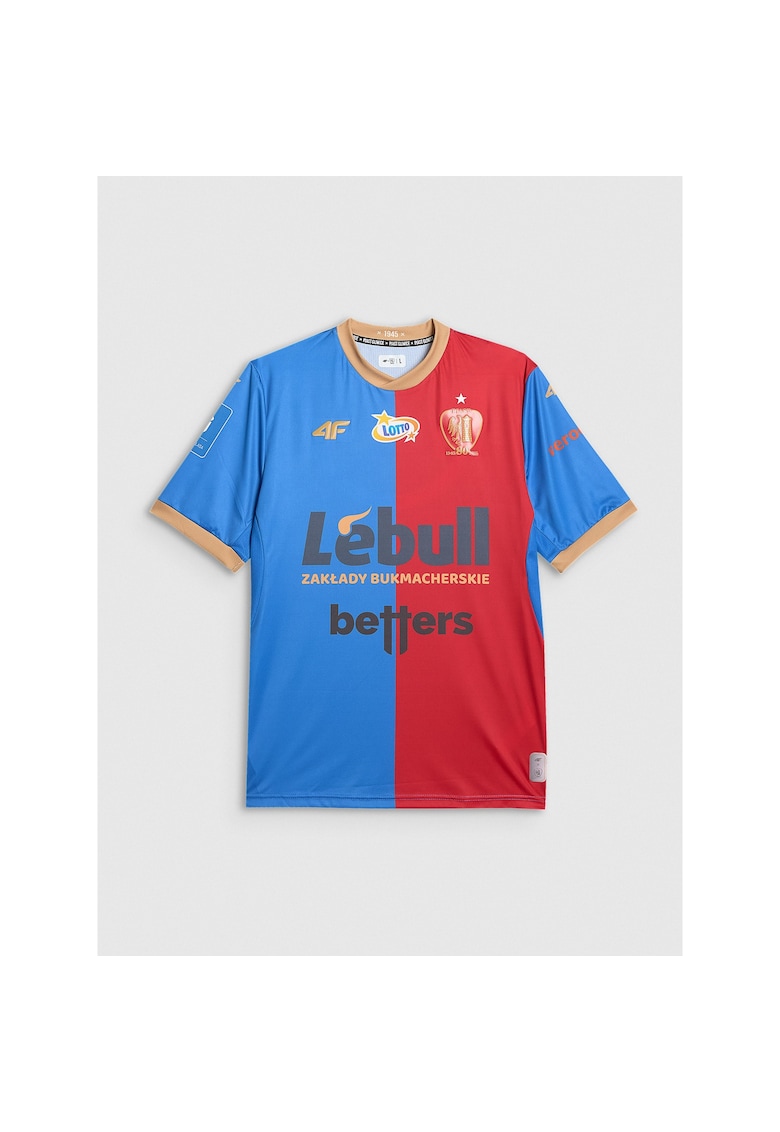 Tricou sport barbati multicolor - poliester - Rosu/Albastru
