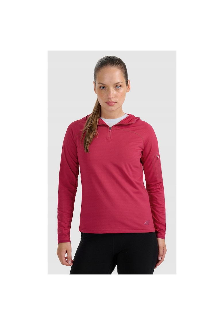 Hanorac sport dama - trekking - uscare rapida - roz - poliester
