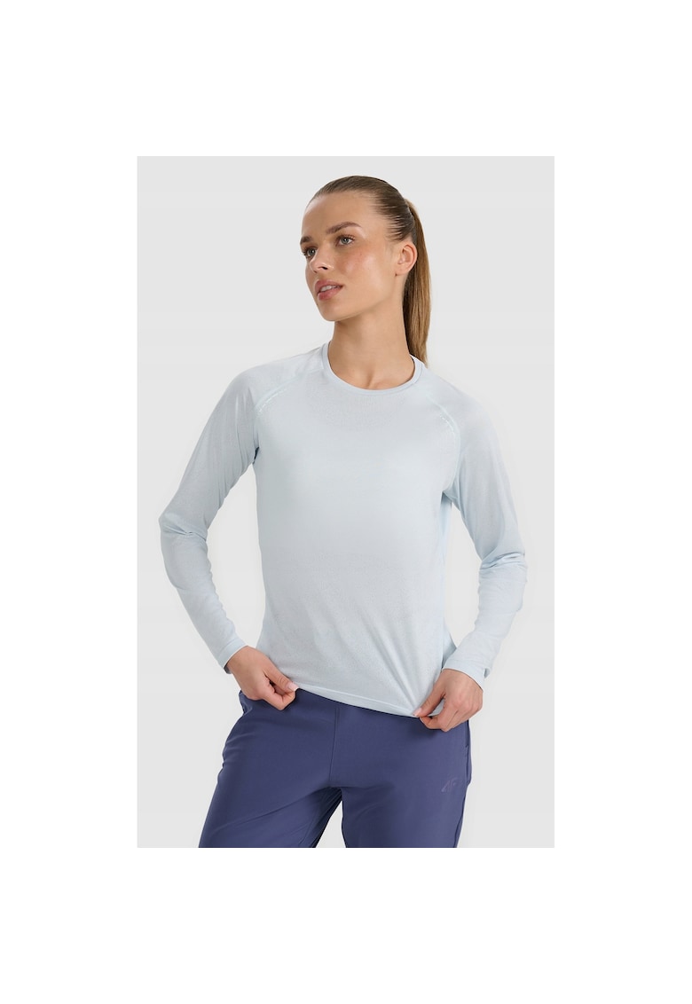 Bluza sport alergare - maneca lunga - albastru - poliester