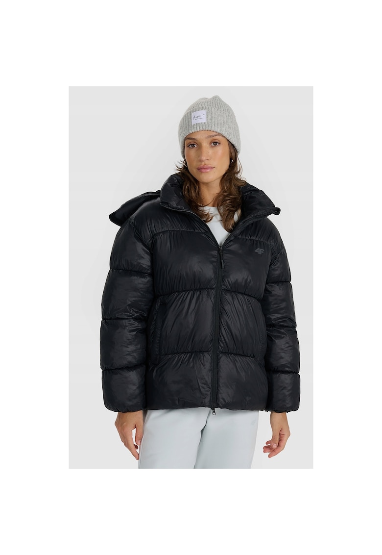 Geaca de puf dama - neagra - umplutura sintetica - croiala oversized - sezon toamna-iarna
