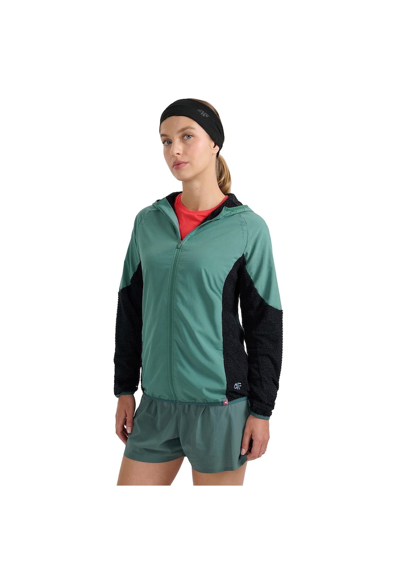 Hanorac sport dama - Primaloft Active - uscare rapida - poliester - turcoaz/negru