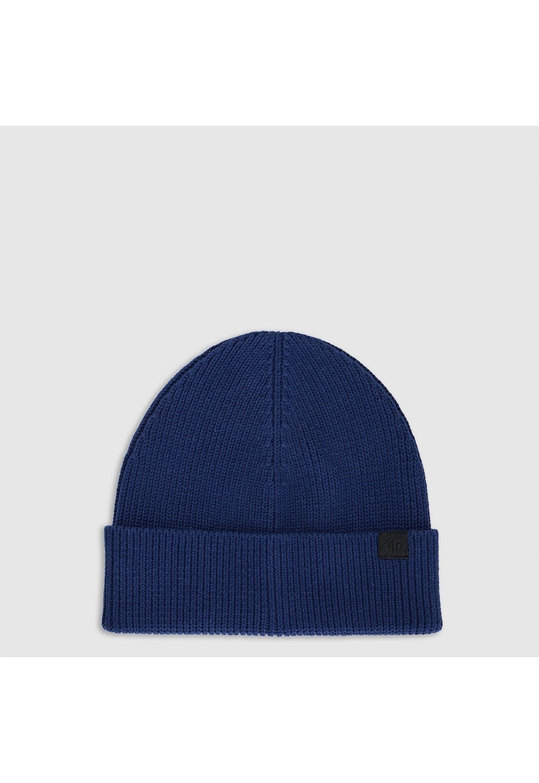 Caciula beanie barbati - albastru - uni - 100% bumbac