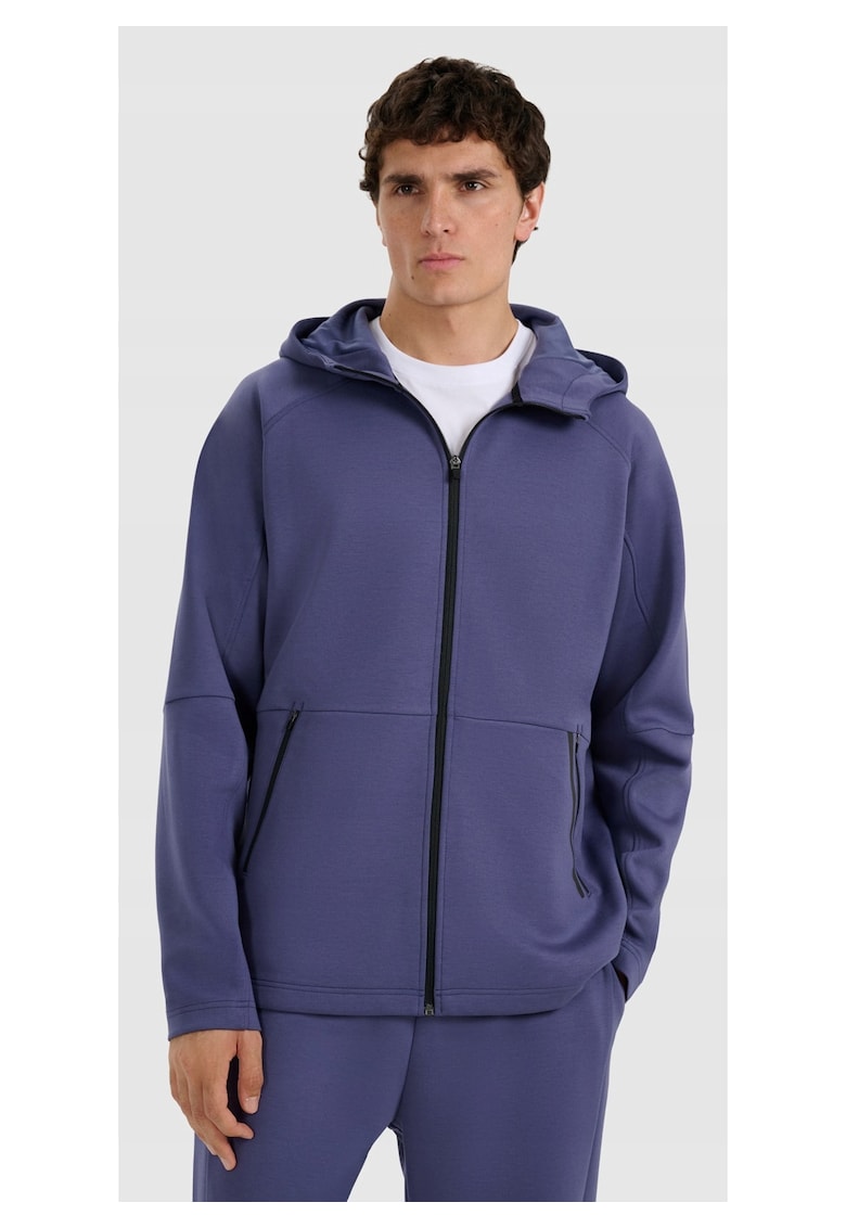 Hanorac barbati model cu fermoar - gri - tesatura moale - croiala regular - bumbac