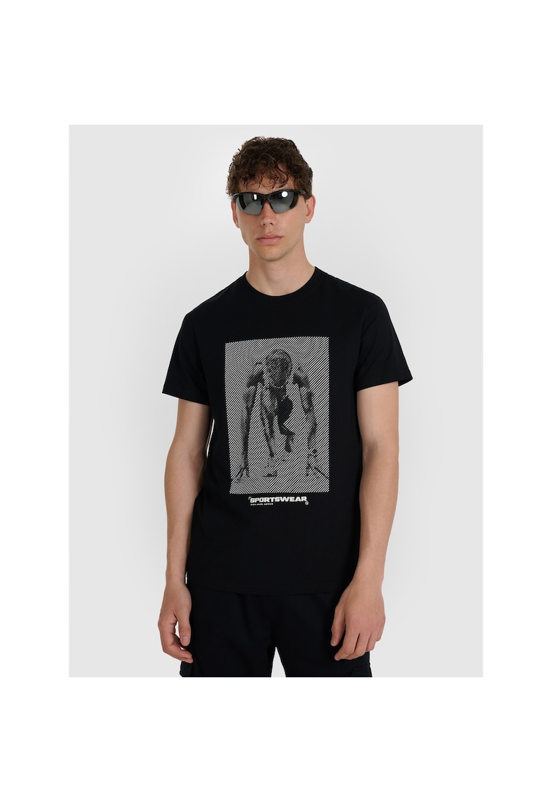 Tricou barbati bumbac - confortabil - negru