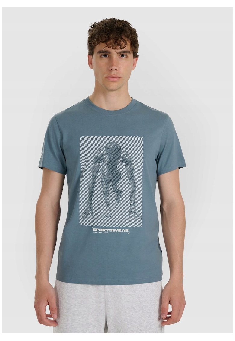 Tricou barbati bumbac confortabil - bleumarin