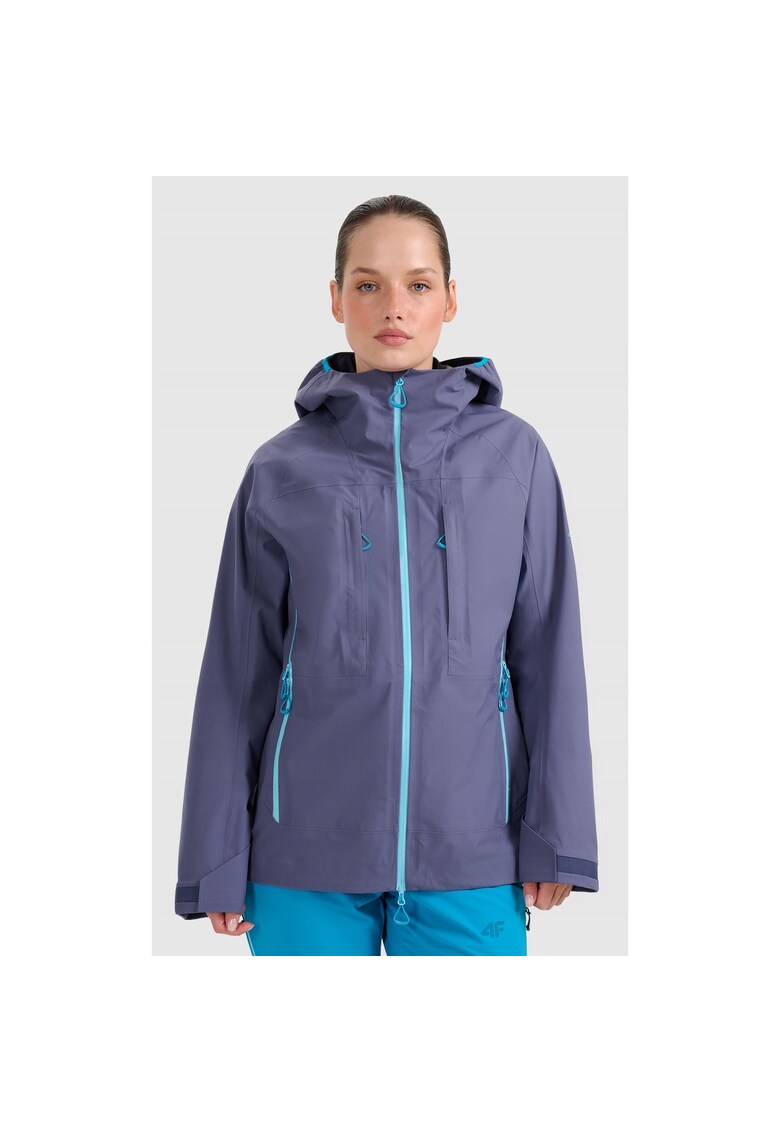 Geaca de trekking impermeabila pentru femei - Albastru/Bleumarin