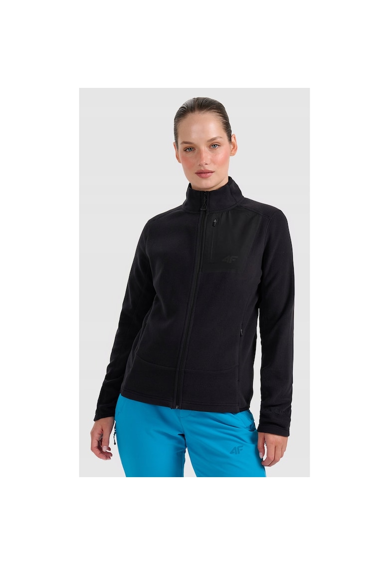 Bluza Trekking dama - poliester - negru
