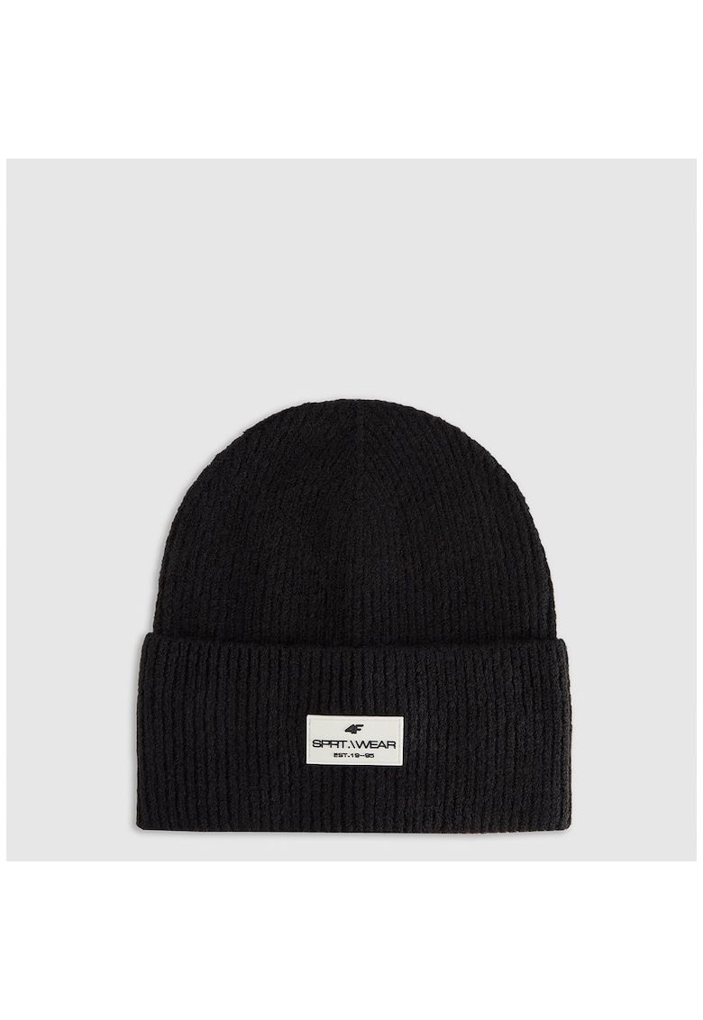 Caciula beanie dama - neagra - S - material reciclat