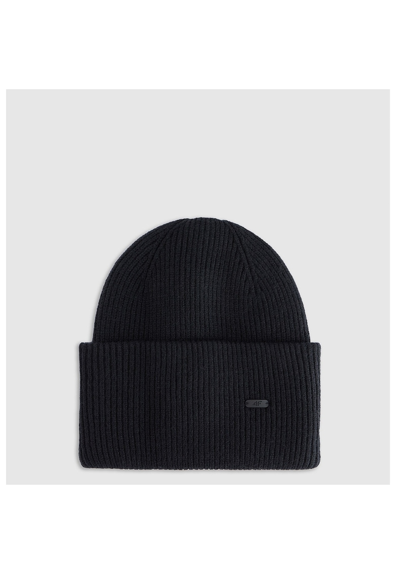 Caciula beanie unisex neagra - marime universala - din viscoza