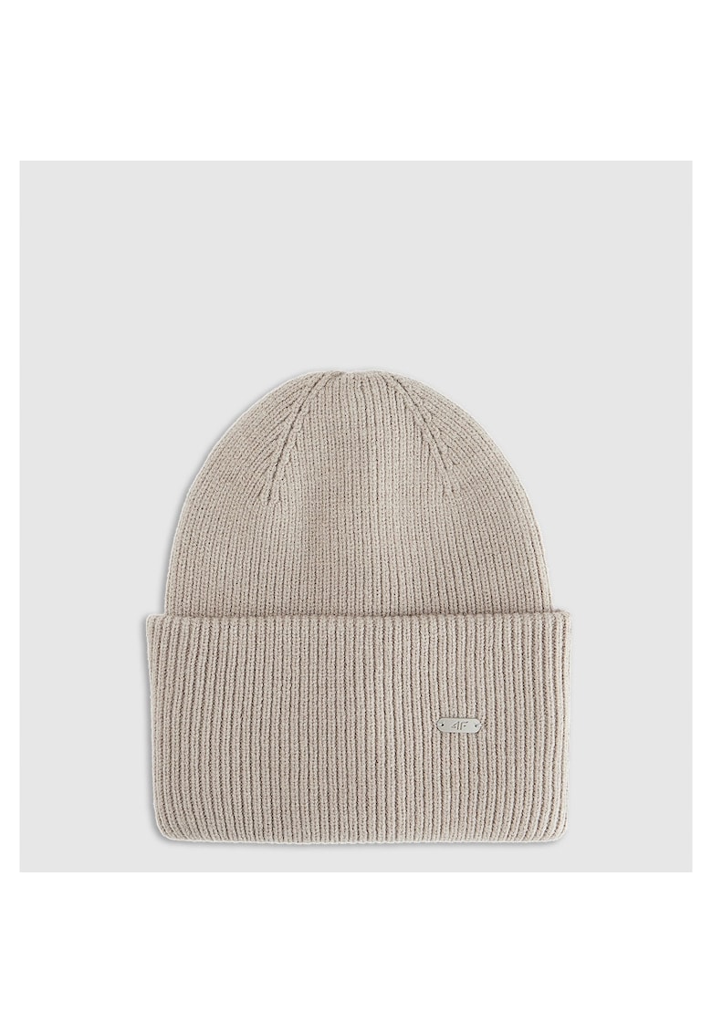 Caciula beanie unisex gri - dimensiune universala - material din viscoza