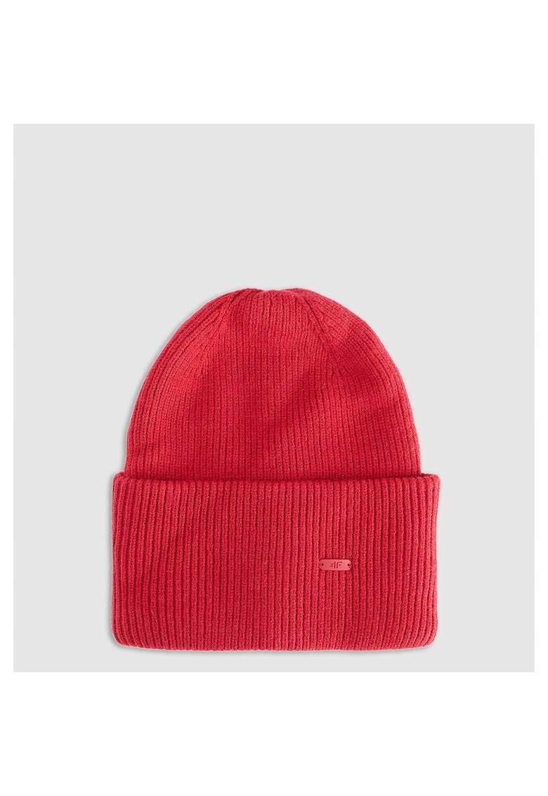 Caciula beanie unisex - rosie - marime universala - material din viscoza