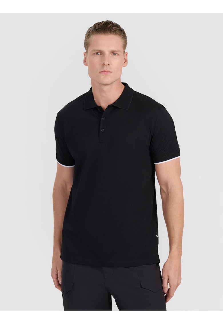 Tricou polo barbati - regular - negru - bumbac