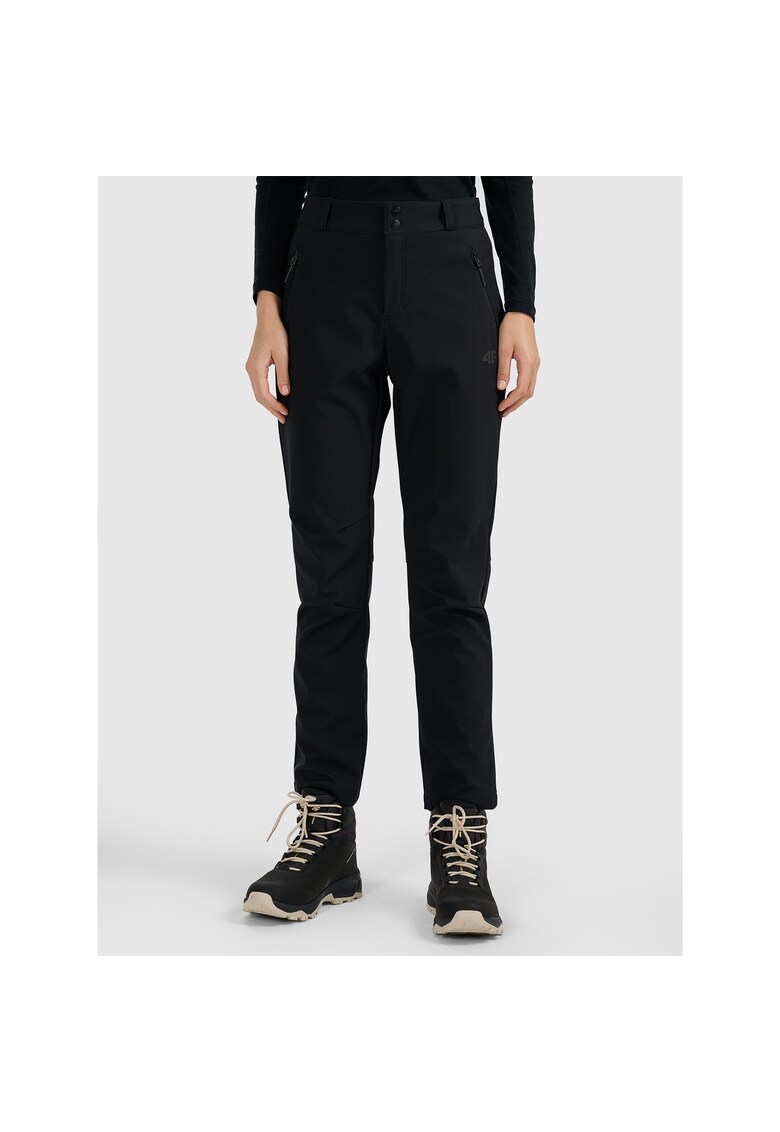 Pantaloni sport dama trekking - Negru