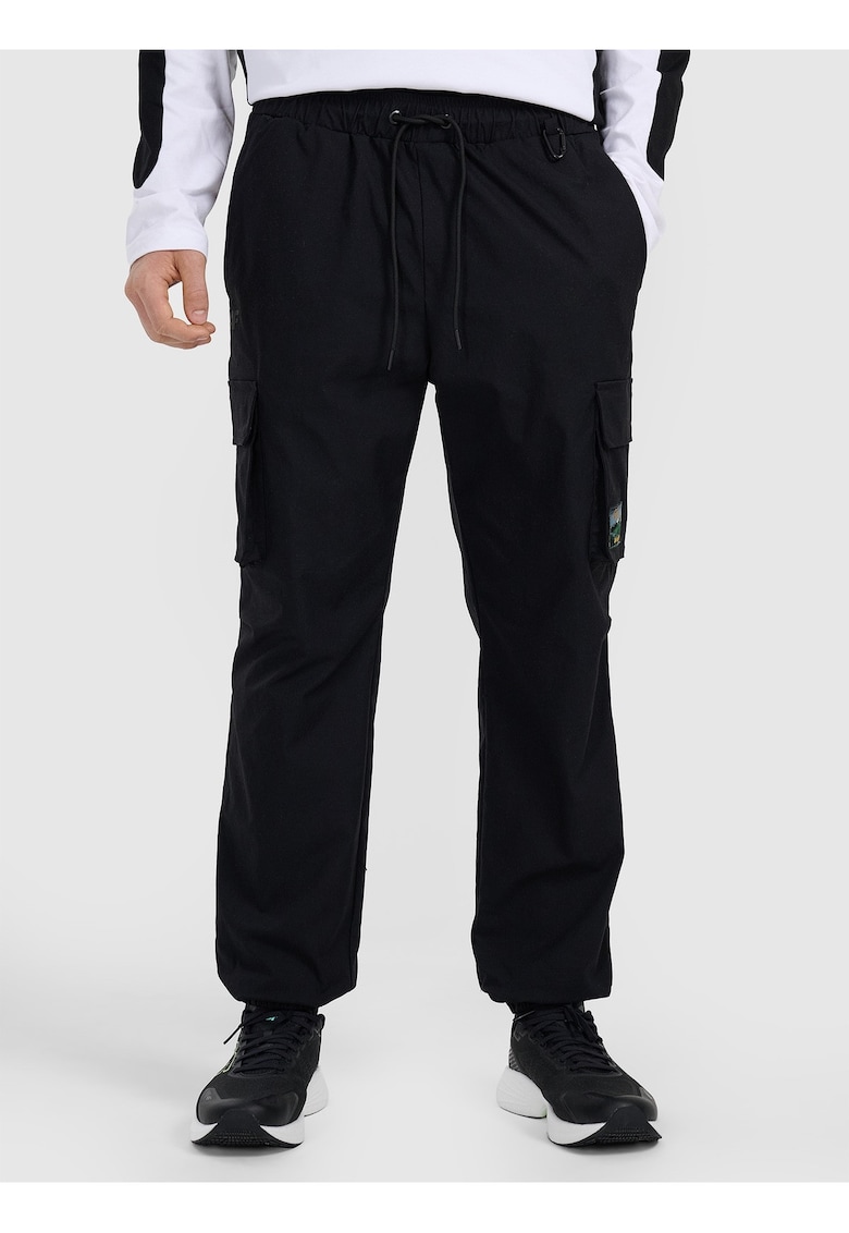 Pantaloni barbati - cargo - negru - poliester -