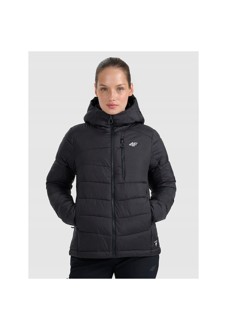 Geaca de puf trekking Primaloft Silver ultralight neagra - Negru