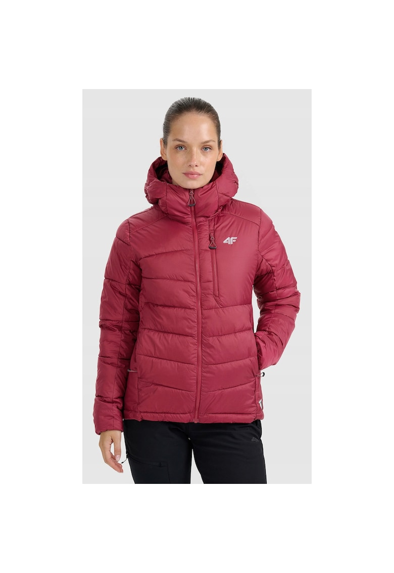 Geaca de trekking Primaloft Silver - ultrausoara - rosie - poliester