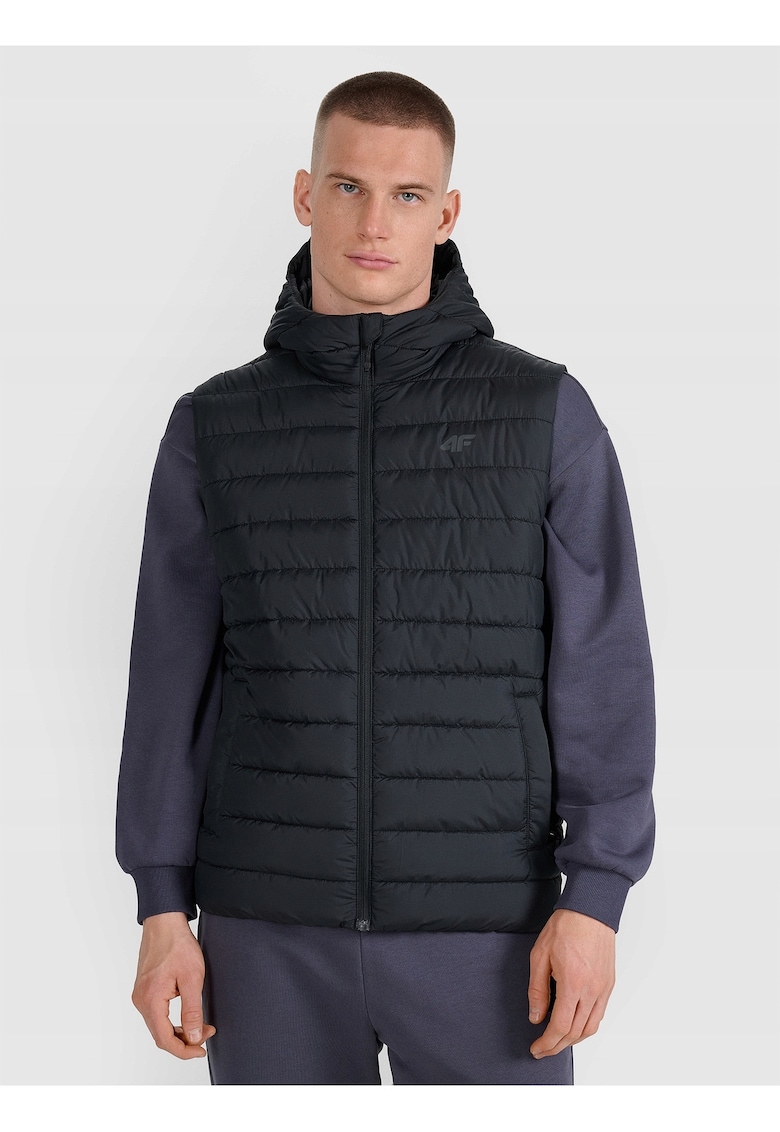 Vesta matlasata barbati negru - poliester