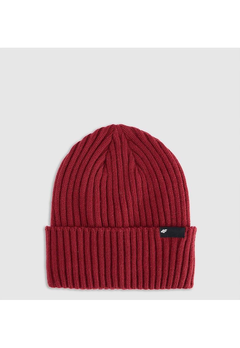 Caciula de iarna barbati rosie - L - material sintetic - model beanie
