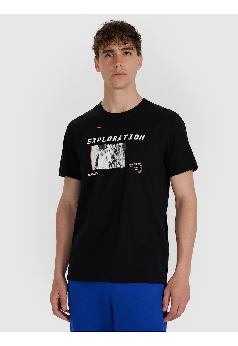 Tricou barbati bumbac - confortabil - negru -