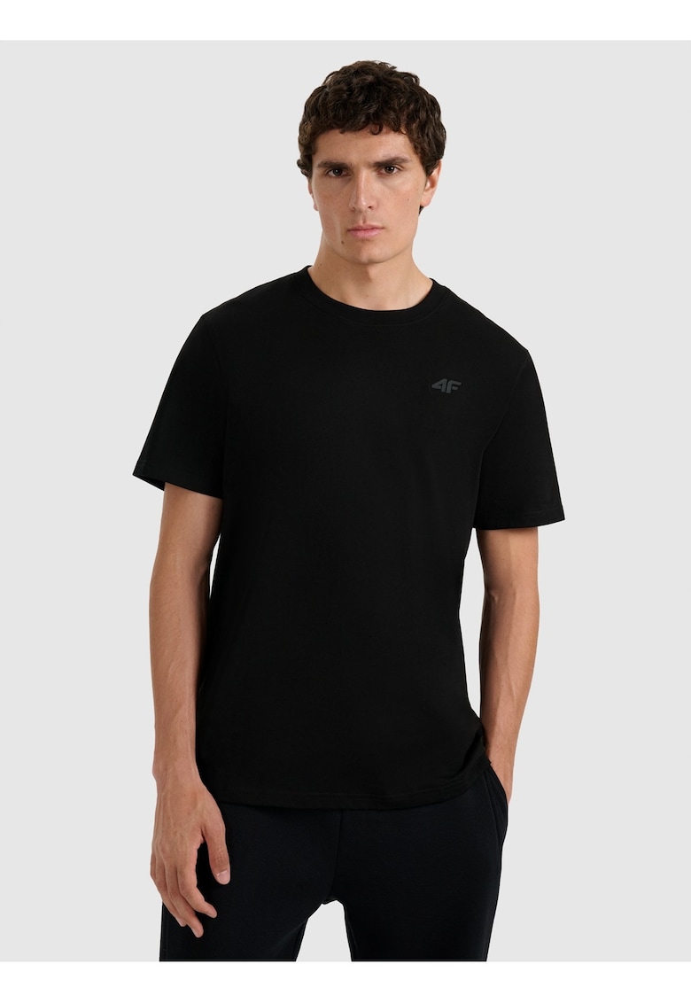 Tricou barbati bumbac superior - negru - uni