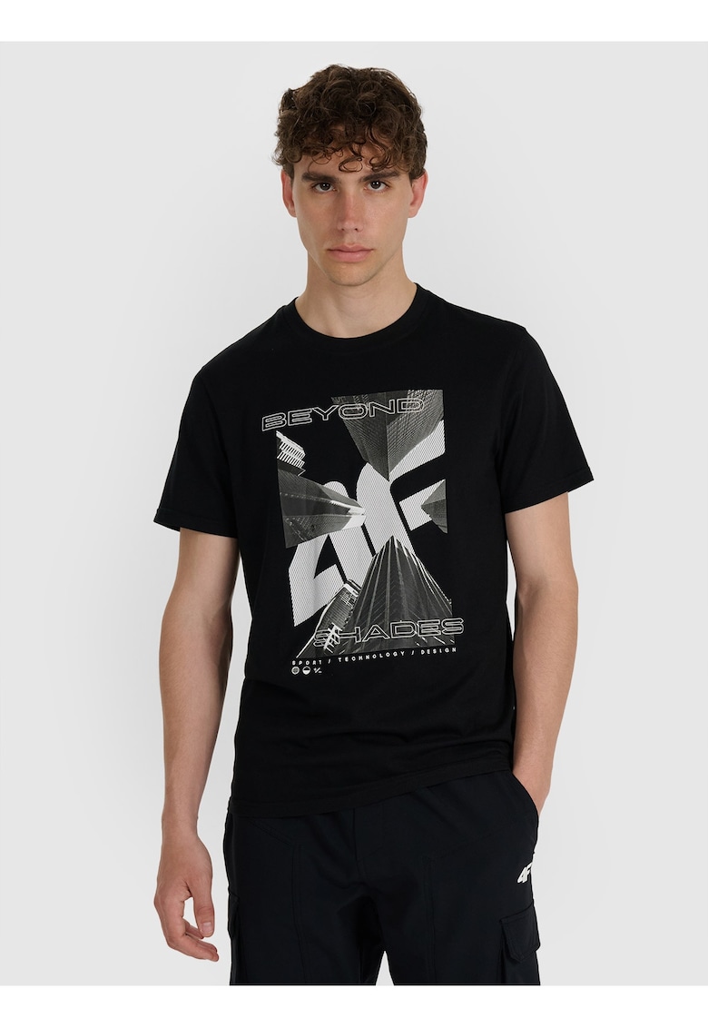 Tricou barbati bumbac confortabil negru