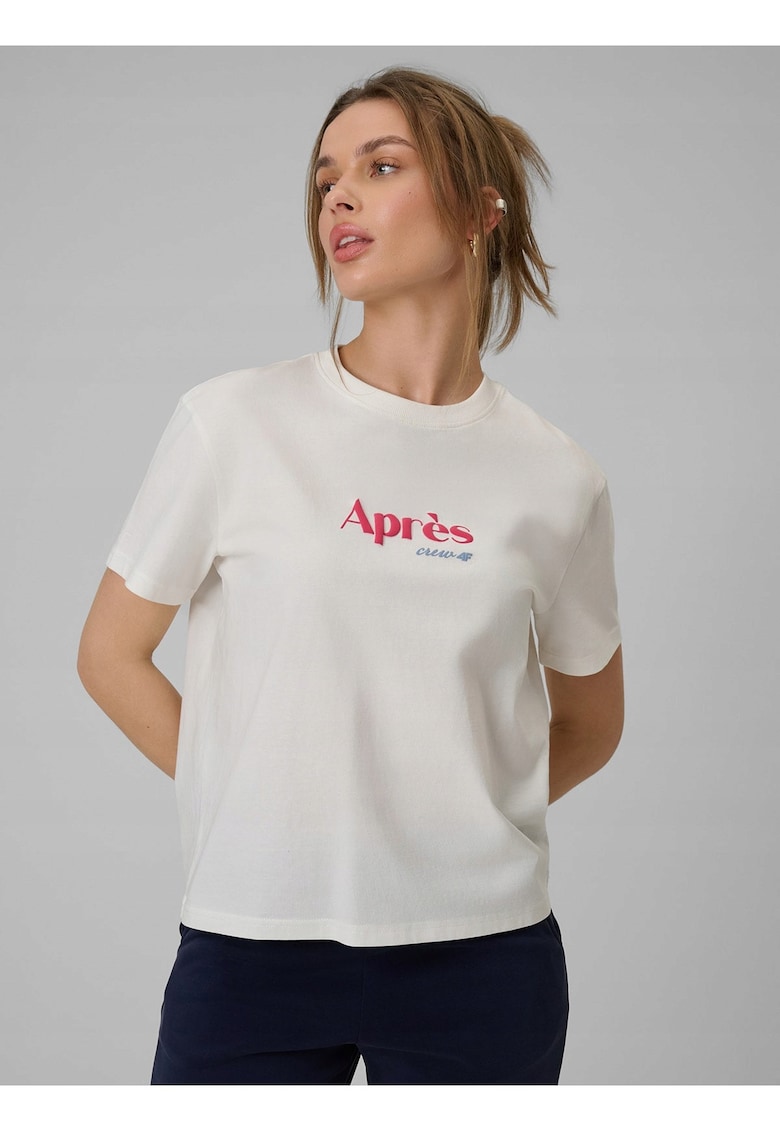 Tricou dama bej - de bumbac