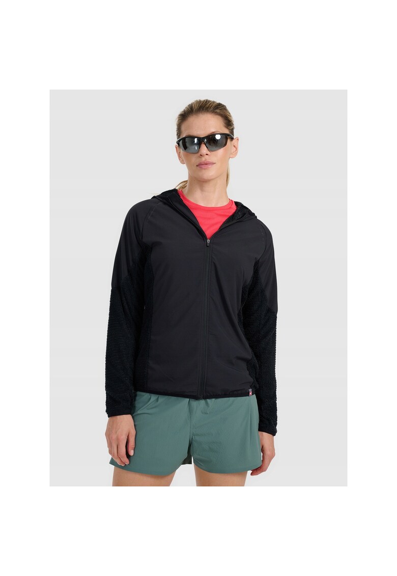 Hanorac dama alergare pe teren - Primaloft Active - negru - material reciclat