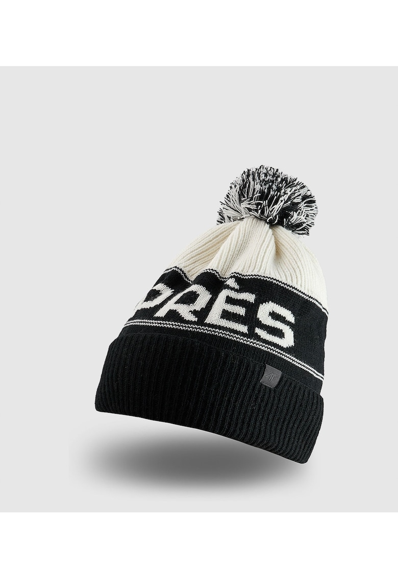 Caciula de iarna barbati neagra - lana 30% - marimea M