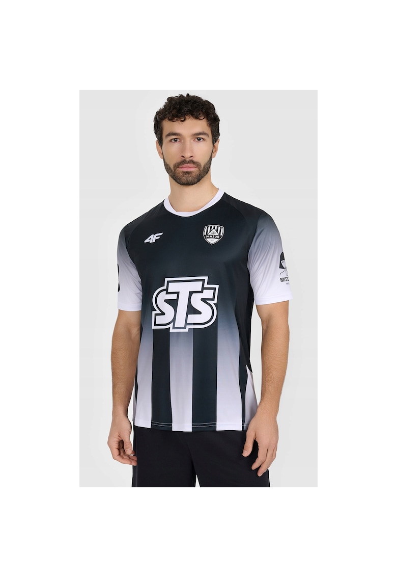 Tricou sport barbati poliester - alb/negrudwqfq - Multicolor