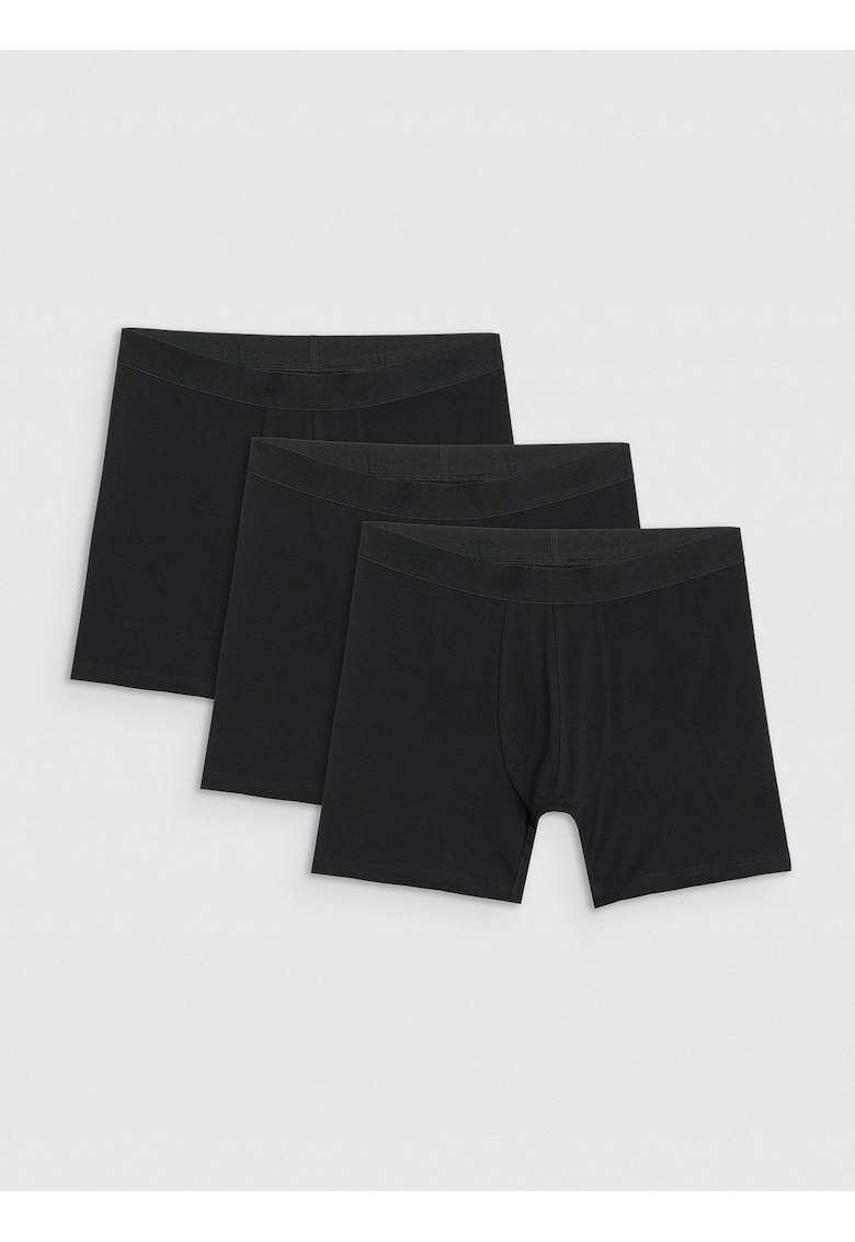 Boxeri barbati 3-perechi - negru - bumbac - croiala clasica