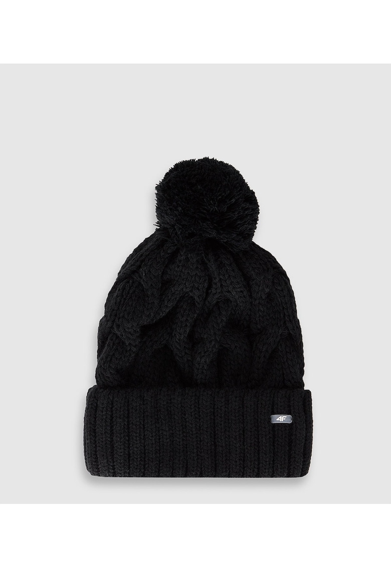 Caciula dama neagra - cu 30% lana - marimea S