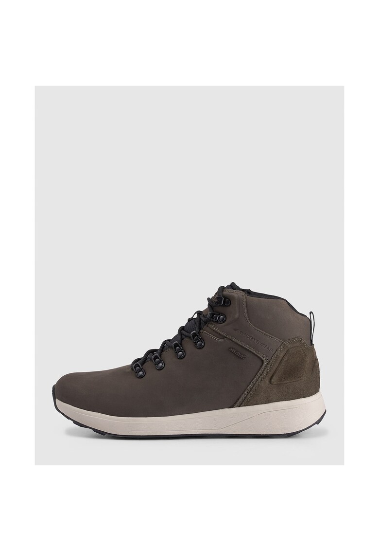 Pantofi sport barbati RSS25FOTSM084-43S - 4F - Kaki inchis - Piele nabuc -