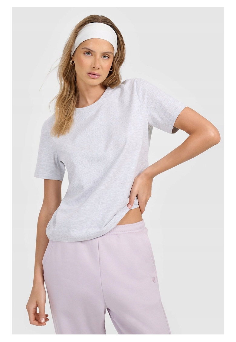 Tricou dama - gri deschis - bumbac