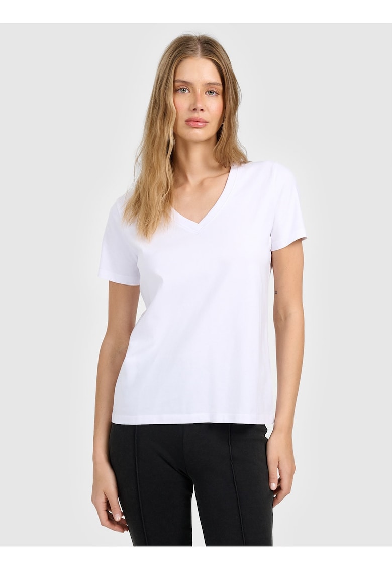 Tricou de dama - culoare alb - bumbac