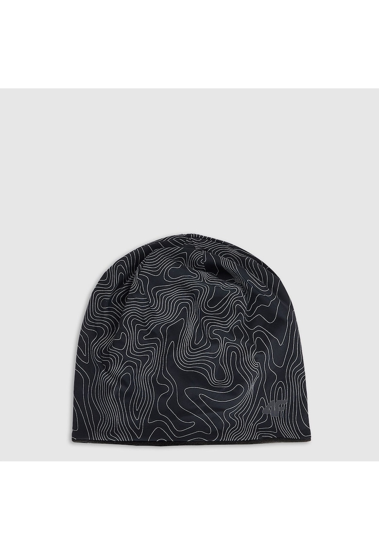 Caciula trekking unisex neagra - S/M - material sintetic - captusita cu micropolar