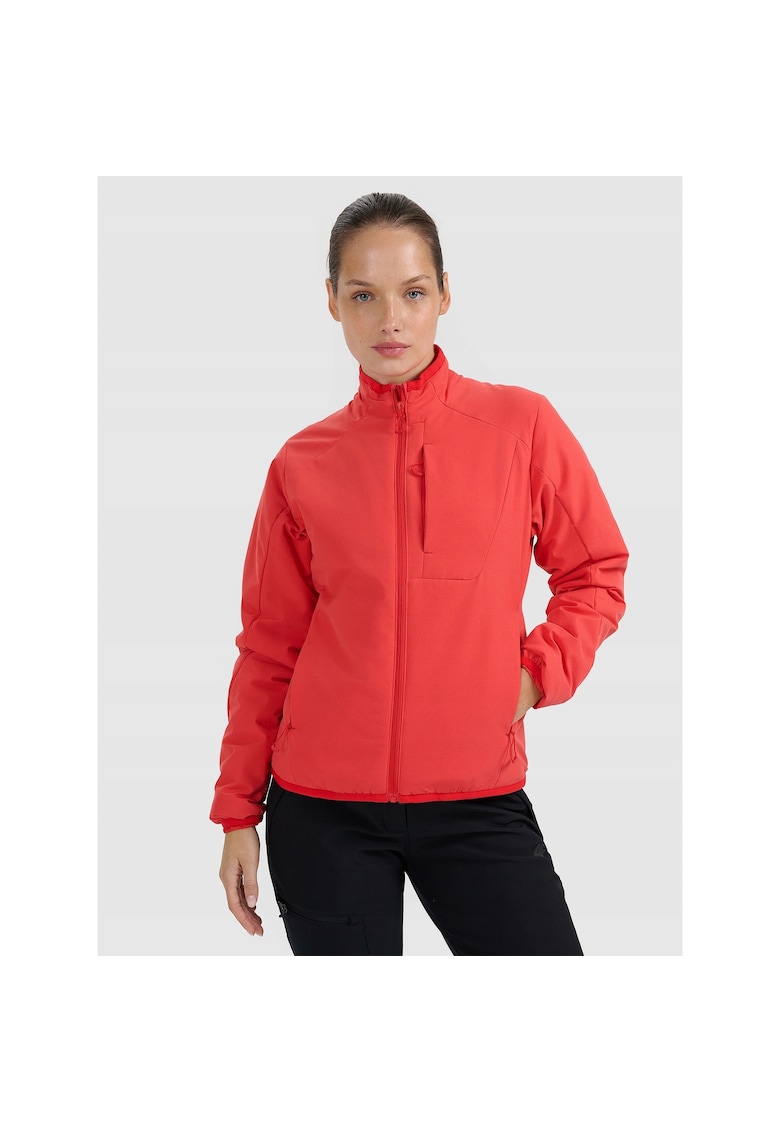 Geaca de puf pentru femei trekking - rosie - umplutura sintetica - rezistenta la vant - poliester