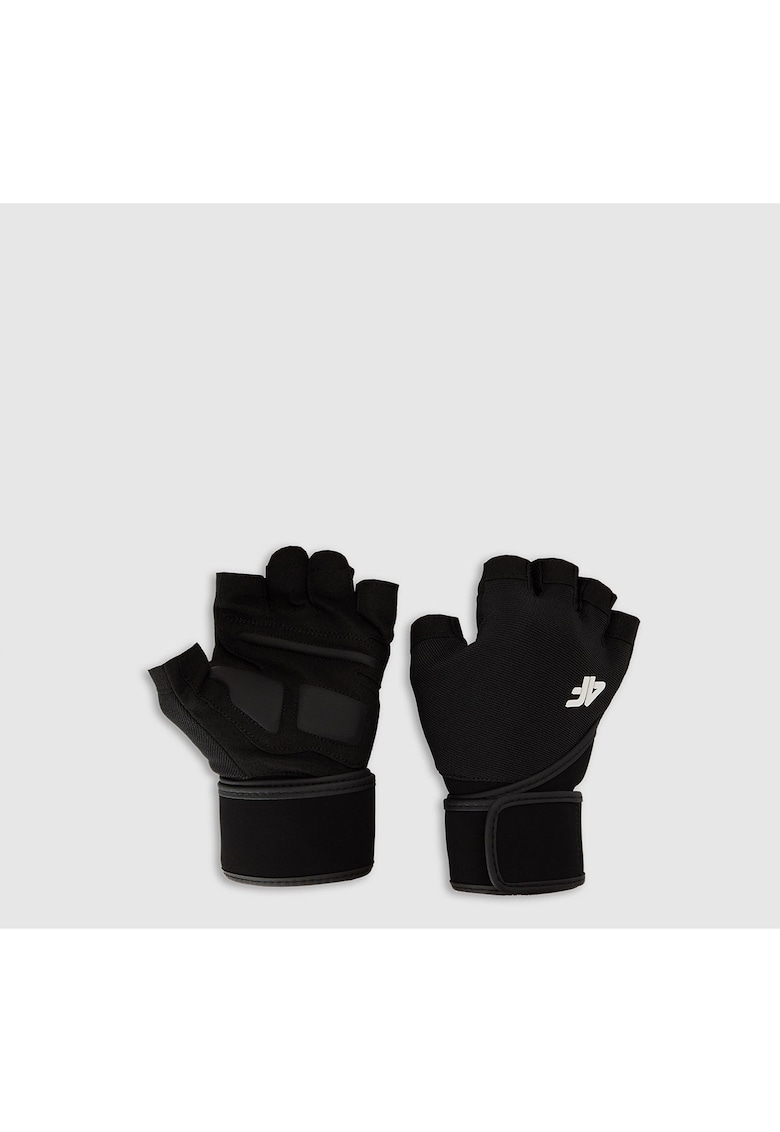 Manusi sport antrenament unisex - fara degete - negru -