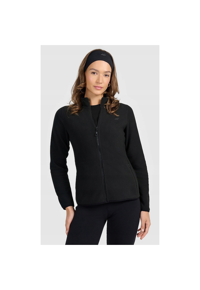 Bluza sport dama - fleece - slim - negru
