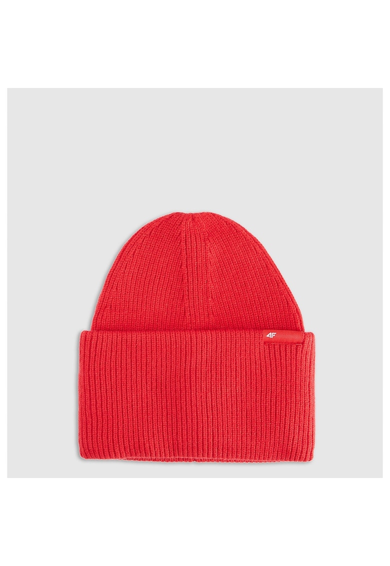 Caciula beanie unisex rosie - dimensiune universala - material din viscoza