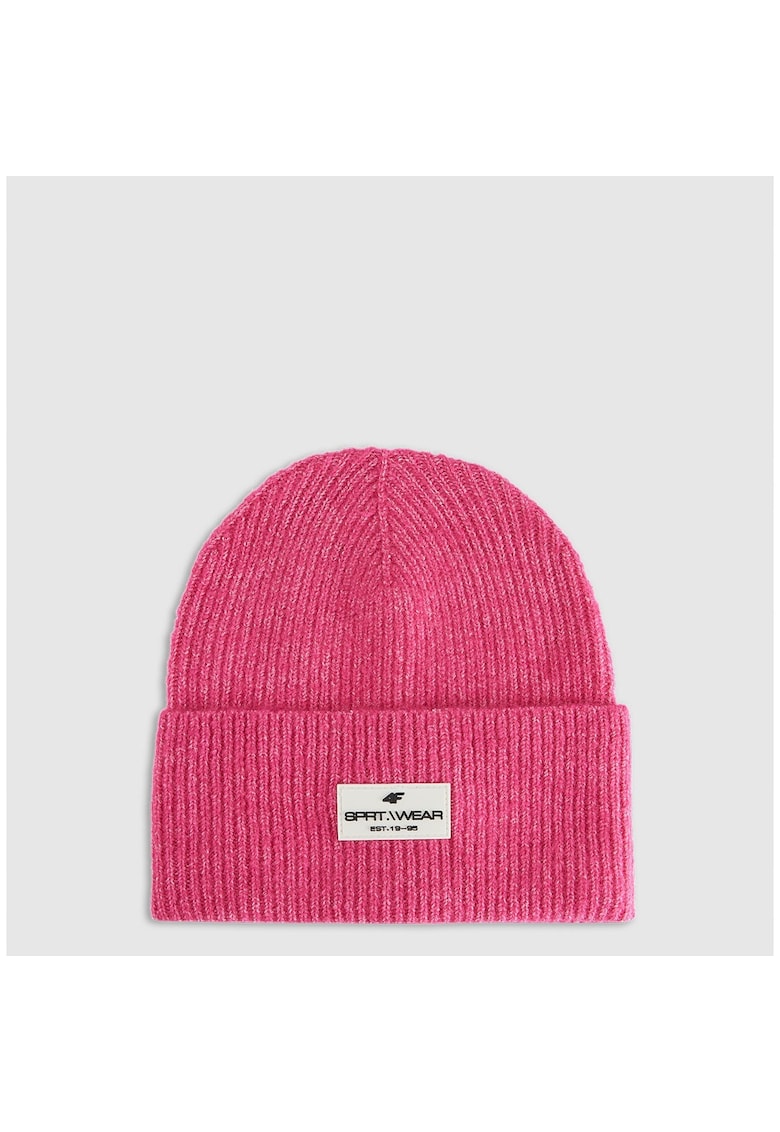 Caciula beanie dama roz - M - material reciclat