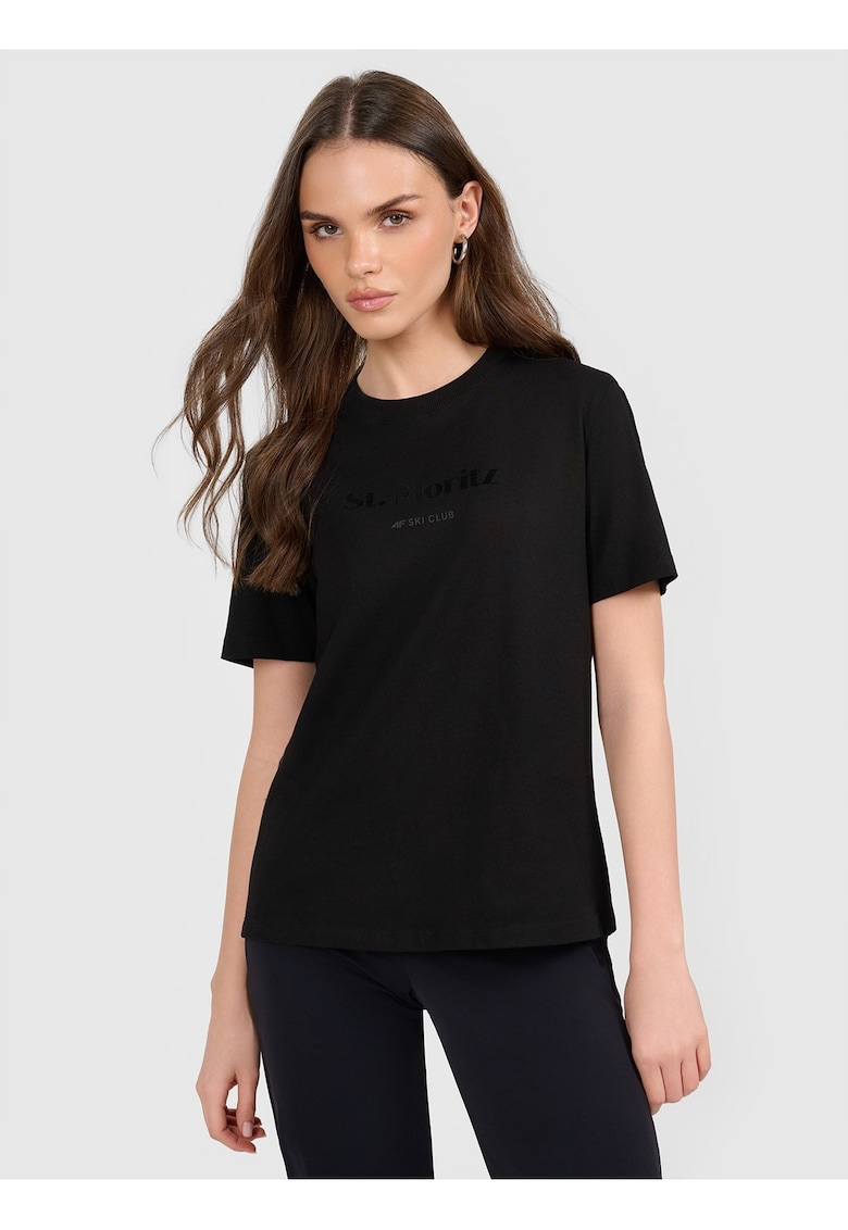 Tricou dama - negru - material bumbac