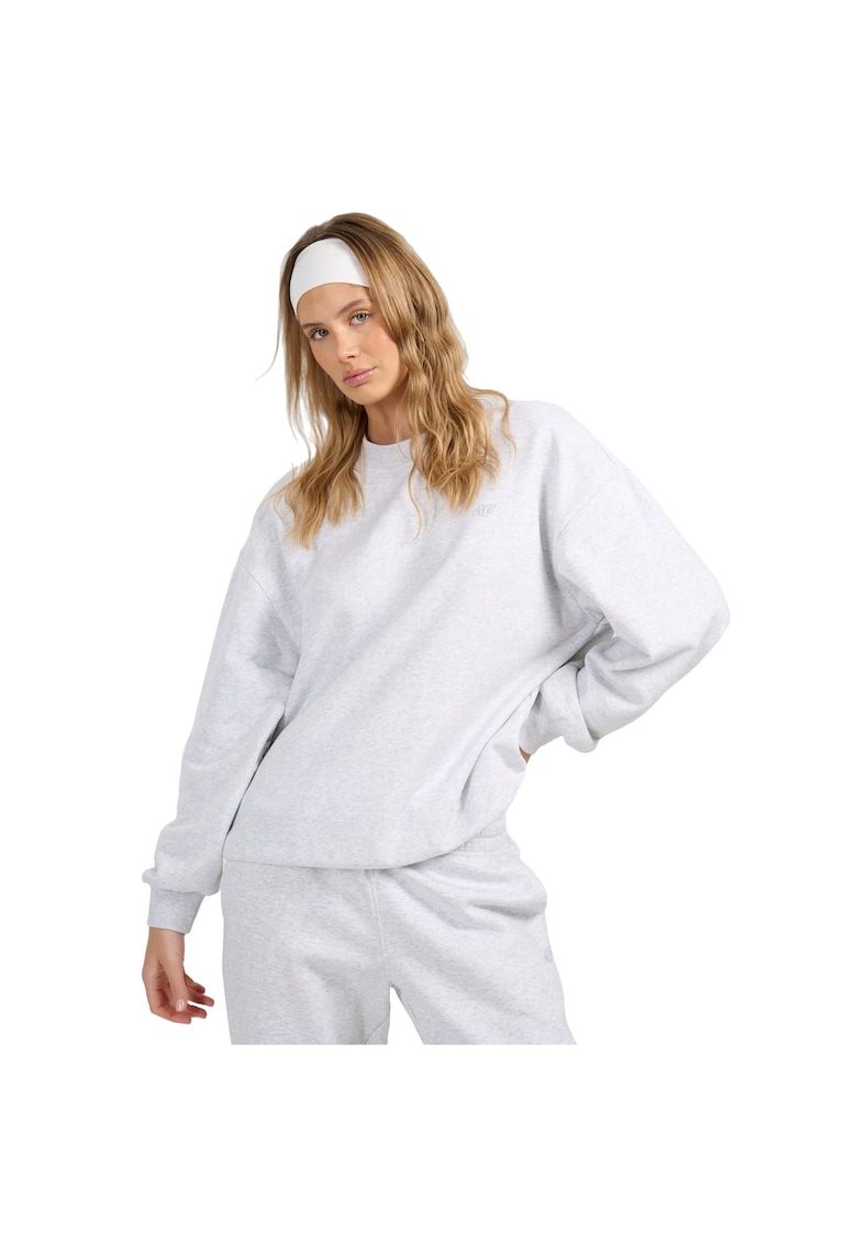 Hanorac dama gri - french terry - fara gluga - lejeritate