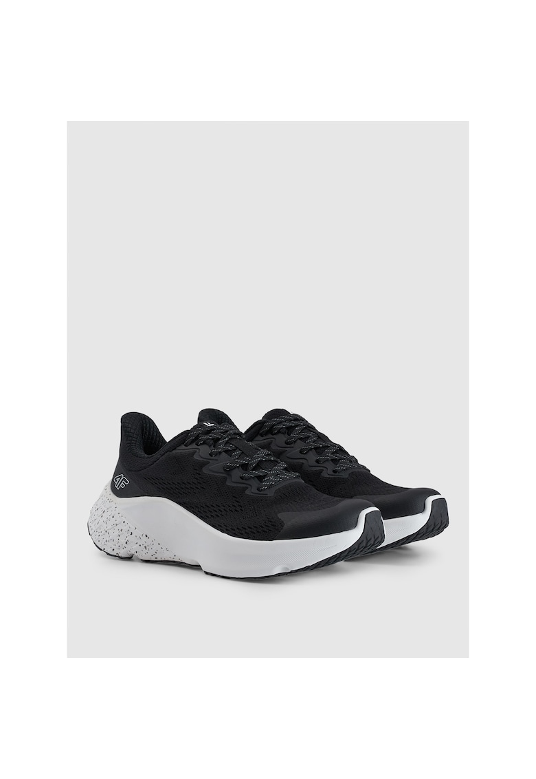Pantofi sport dama Freemove - negru - talpa alba - textil