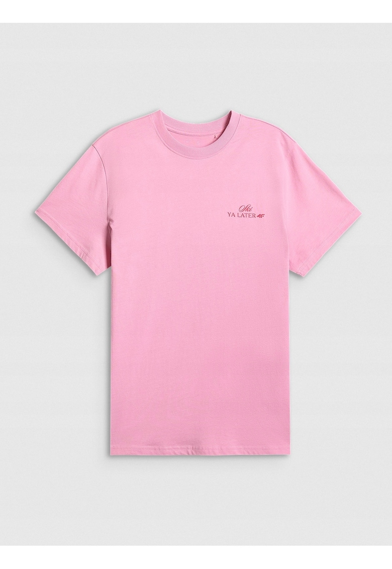 Tricou dama croiala lejera - bumbac - Roz