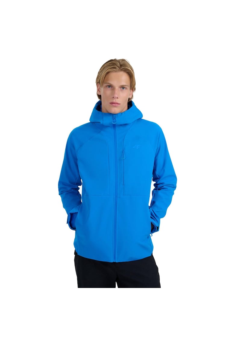 Geaca trekking barbati albastra - poliester -